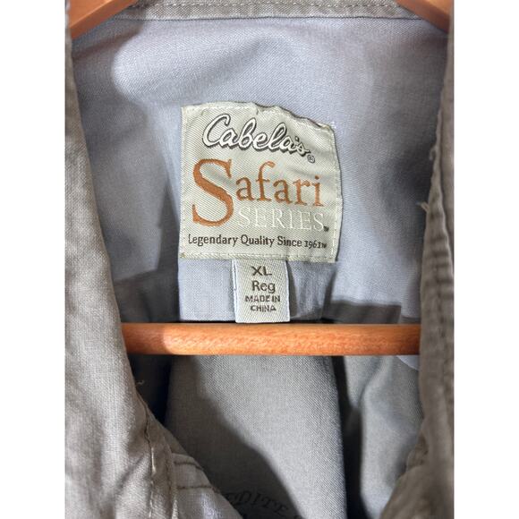 Vintage Cabelas Safari Series Jacket XL Tan Utility Field Coat Barn Chore Jungle - Picture 6 of 11